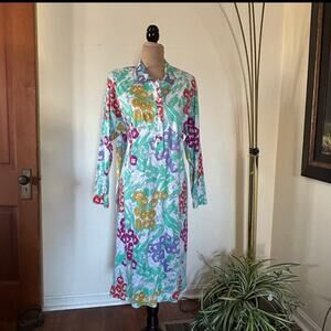Vintage AVERARDO BESSI Cotton Dress Made in Italy Large 1990